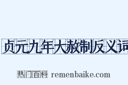 贞元九年大赦制反义词是什么意思的图片